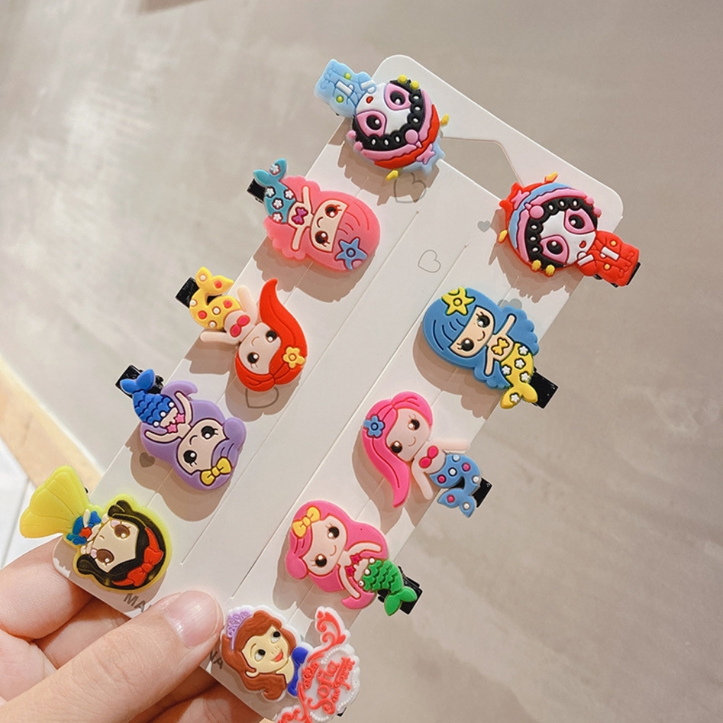Set 10 Kẹp Tóc Cho Bé Gái Nhiều Màu Đáng Yêu KT10