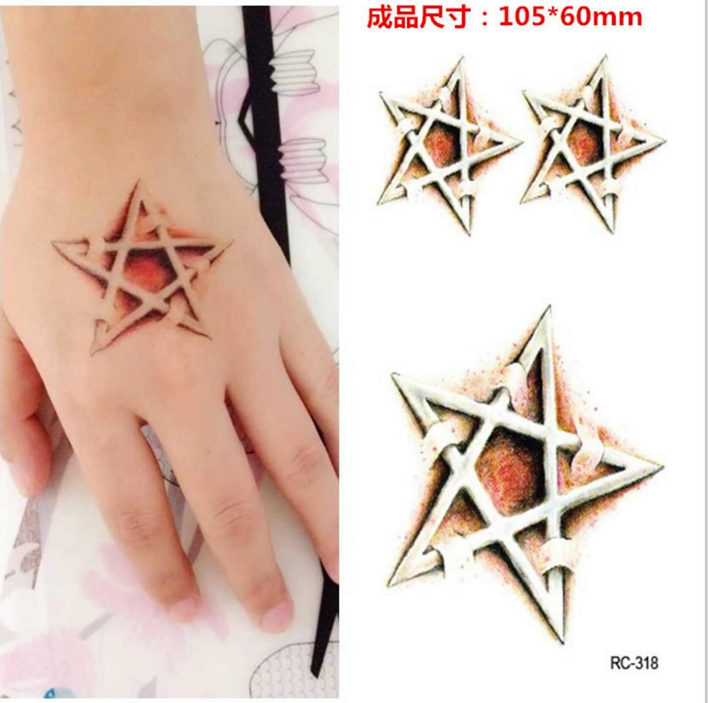 [HCM]Combo 6 tấm hình xăm dán sao xinh