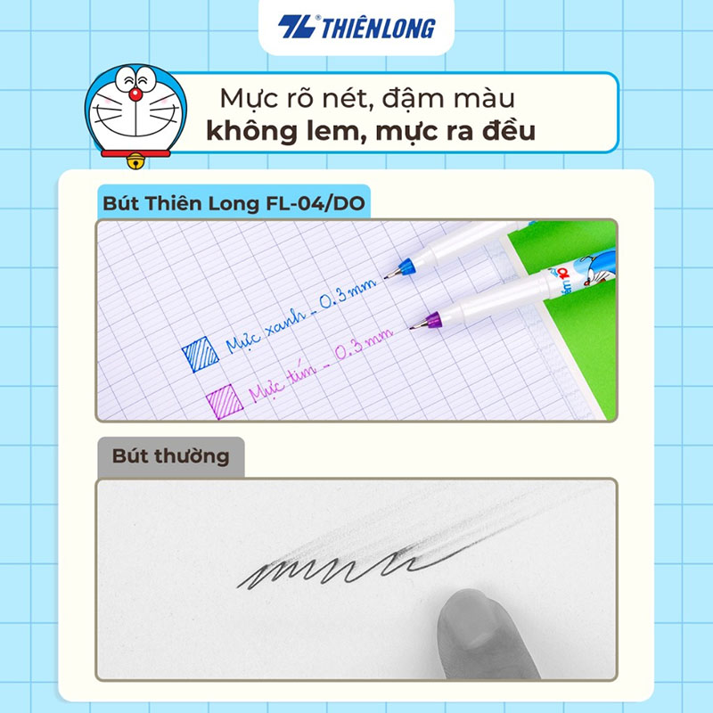 Bút dạ kim Thiên Long - Điểm 10 Doraemon TP-FL04/DO - 0.3mm