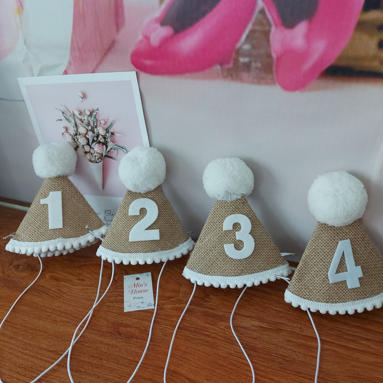 Mũ Sinh Nhật Số 1, 2, 3, 4  Cho Bé