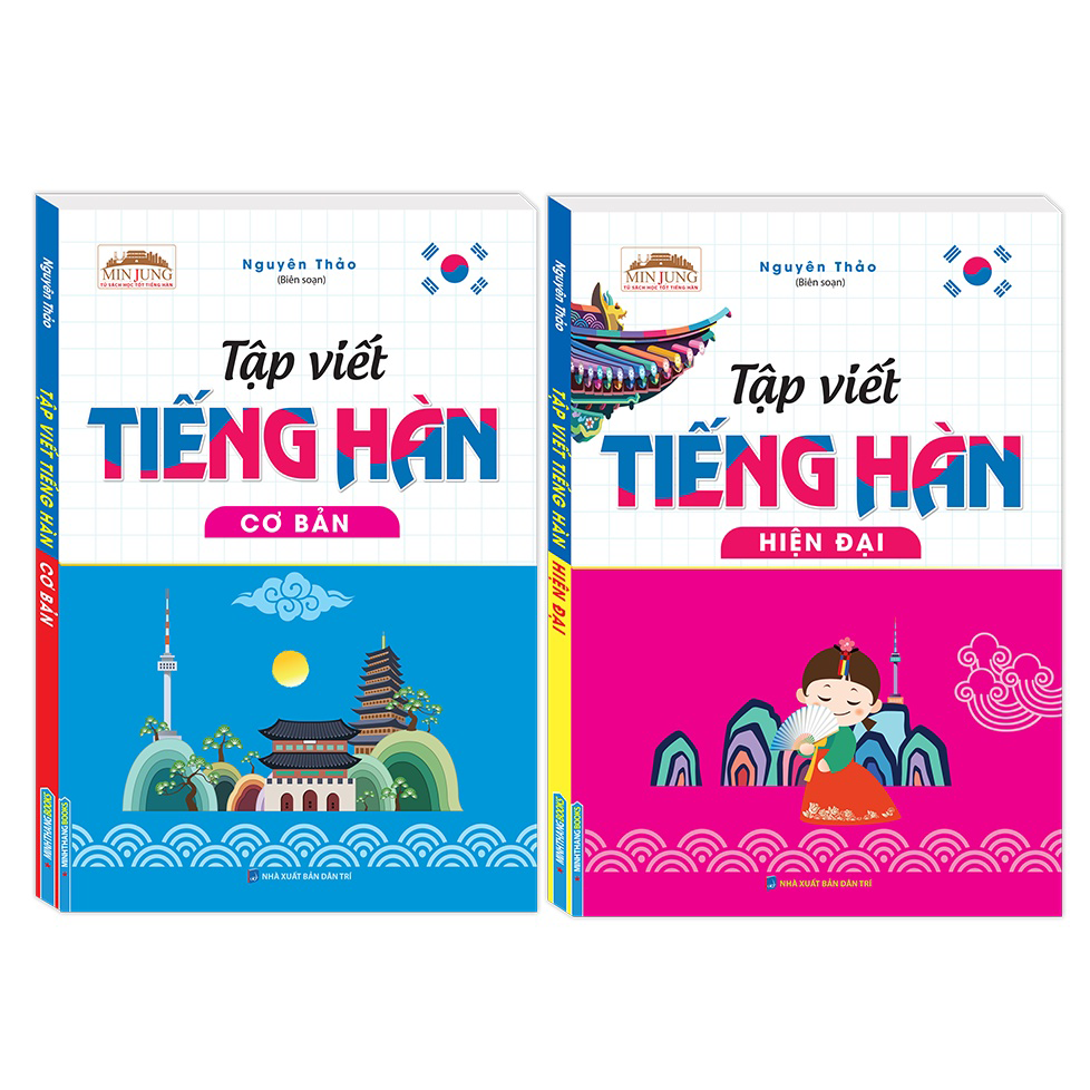 Combo Tập viết tiếng Hàn cơ bản + Tập viết tiếng Hàn hiện đại
