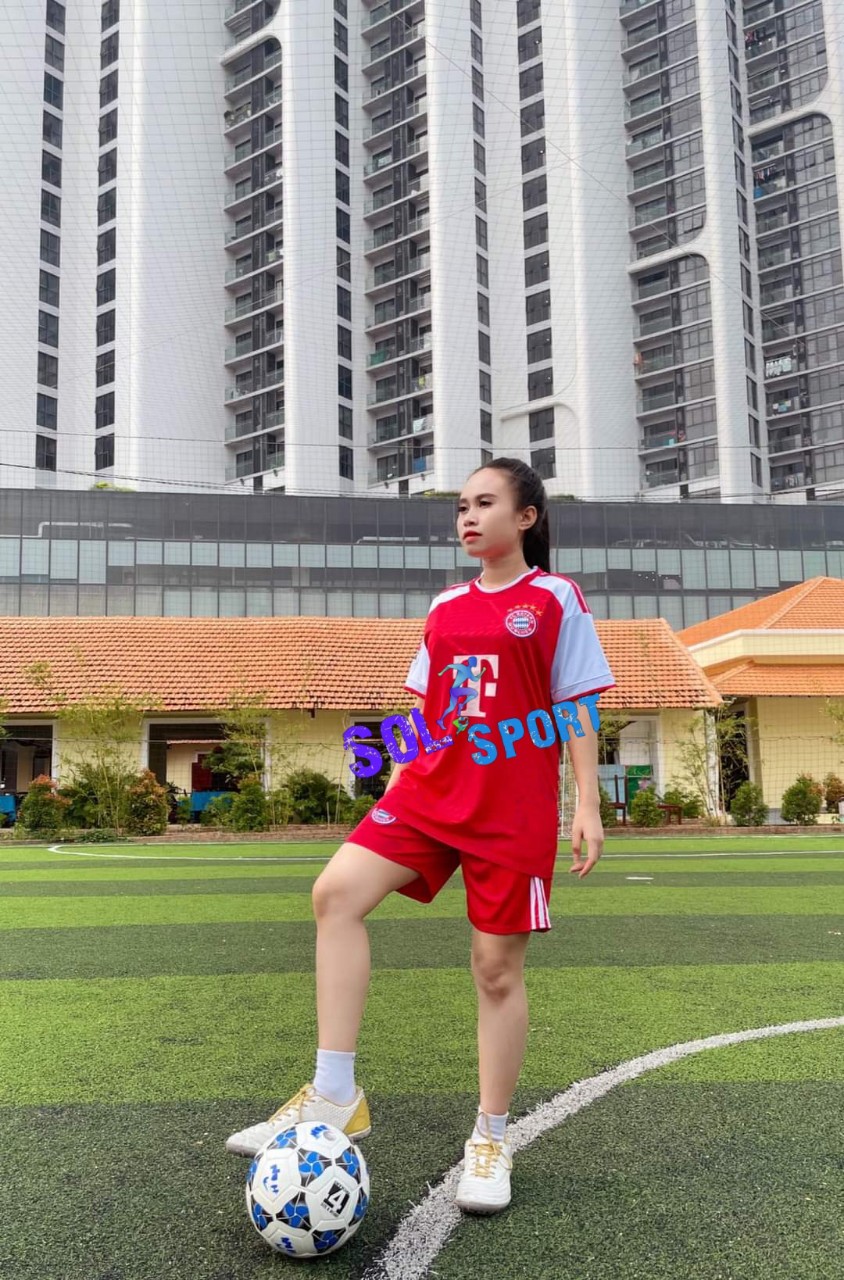 Bộ quần áo đá banh bayer muchen 2024 mẫu mới thun lạnh loại 1 - áo bóng đá bayer đỏ mẫu thật 2024
