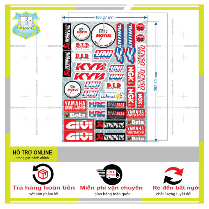 Logo sticker trang trí xe máy 05