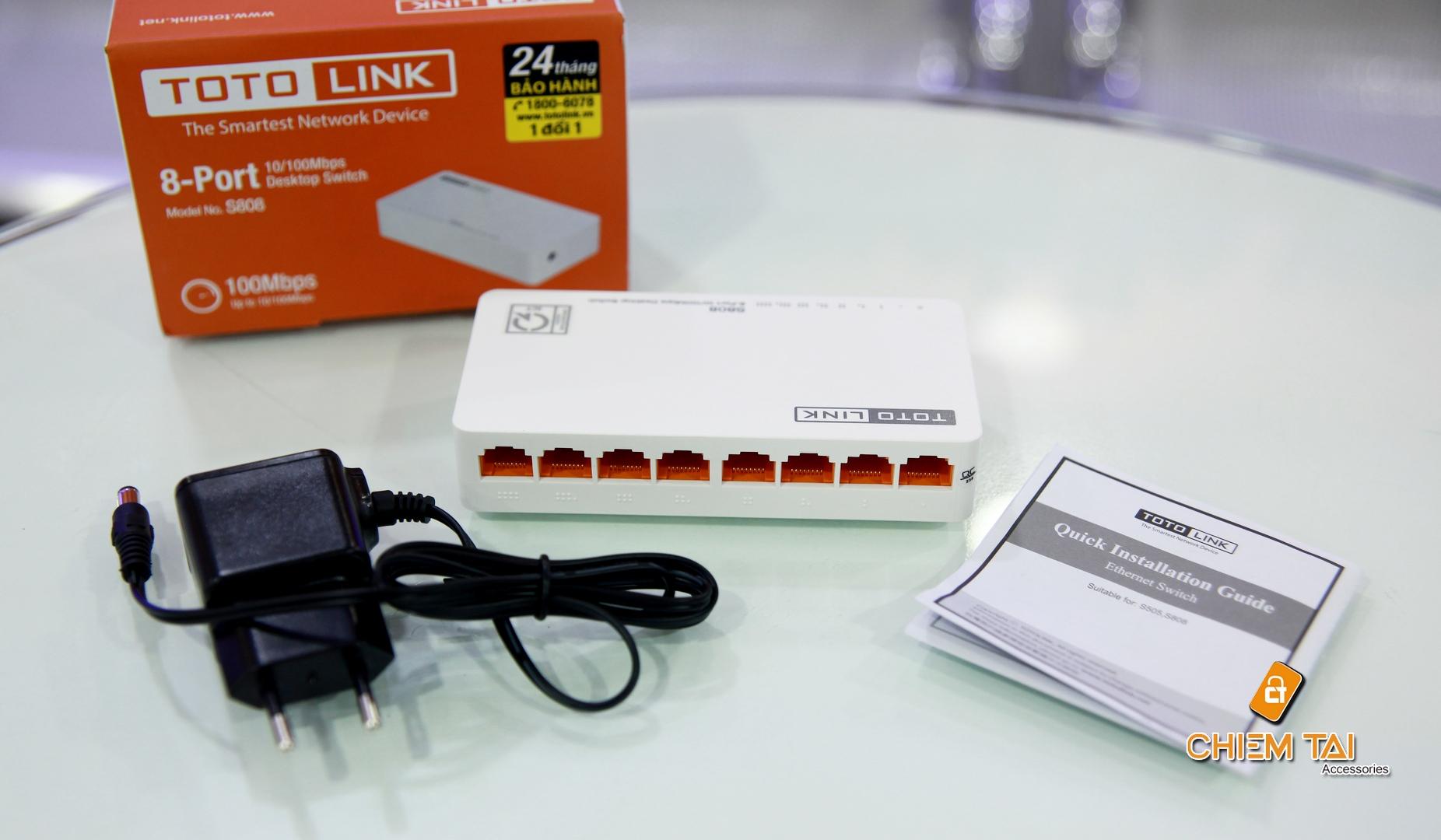 Switch 8 Port 10/100Mbps TotoLink S808
