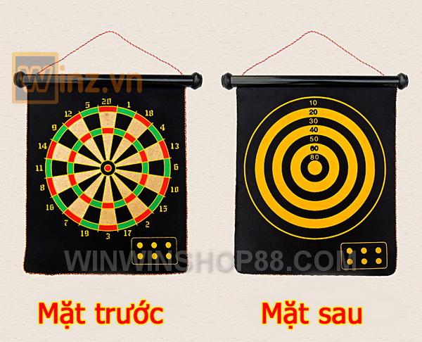 Bảng phóng phi tiêu nam châm 15 inch 2 mặt game