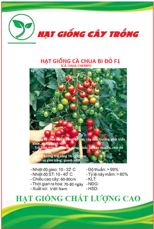 Hạt giống cà chua bi đỏ f1 ct278 - gói 30 hạt