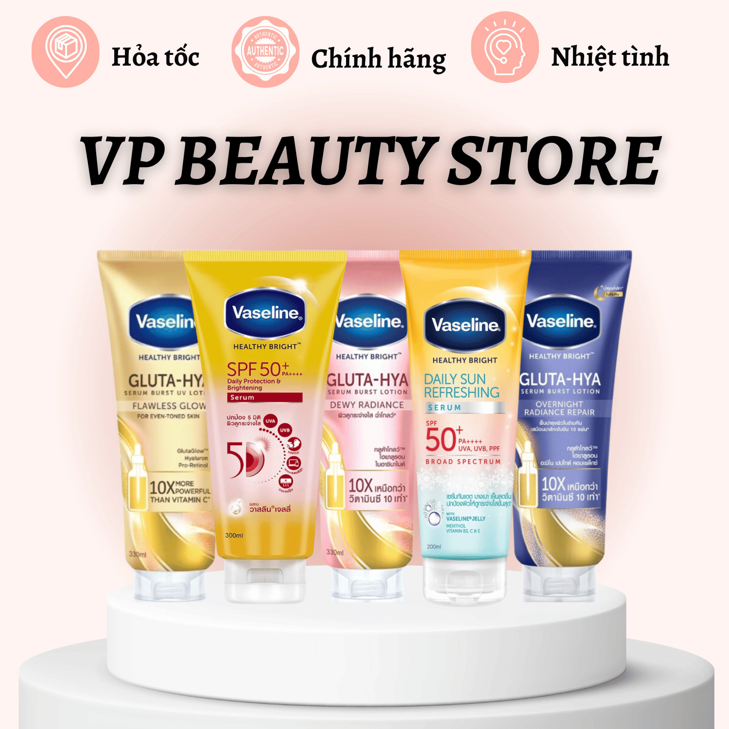 Dưỡng thể Body Trắng Da Vaseline Thái Lan