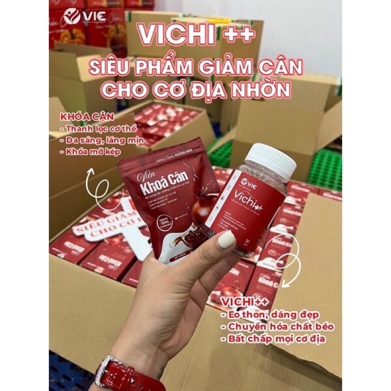 [Liệu trình 15 ngày] Giảm cân Vichi+ Tặng kèm 15v Khoá Cân
