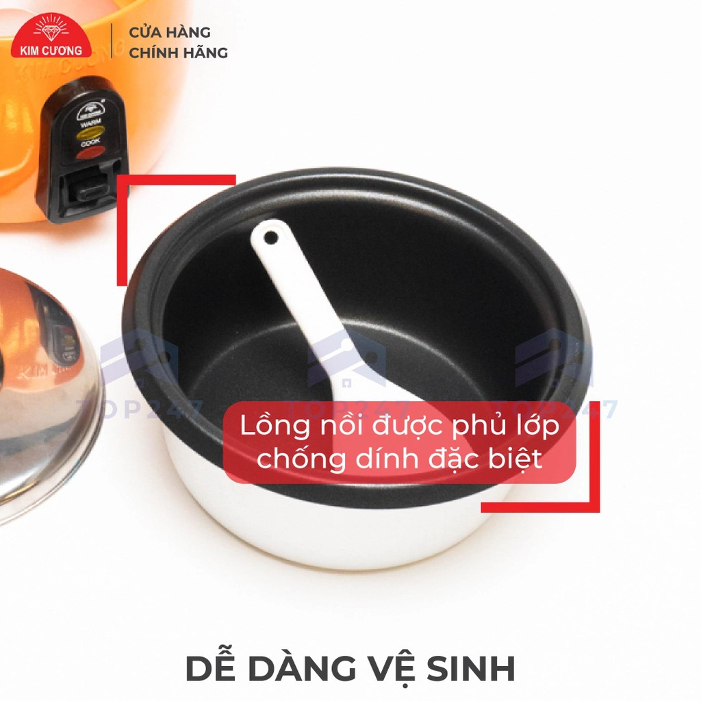 Nồi Cơm Điện Kim Cương - Nắp Rời 0.8 Lít (Bảo Hành 12 tháng)