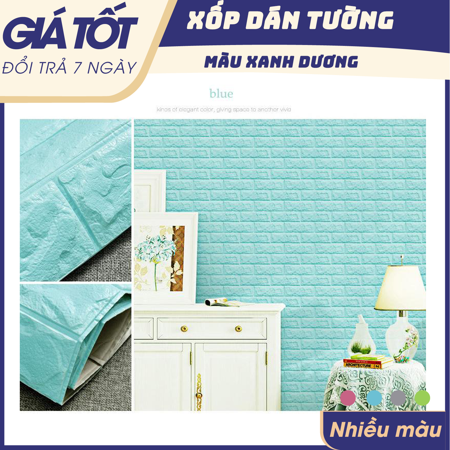 >> BÁO GIÁ BỘ 20 MIẾNG XỐP DÁN TƯỜNG 3D CHỊU LỰC, CHỐNG NƯỚC, CHỐNG ẨM MỐC 70X77CM DT 26- TRẮNG | Shopee Lazada Sendo Tiki mới nhất 193 ( Chọn màu) Combo 10 tấm Xốp dán tường, tấm Xốp Dán Tường 3D Giả Gạch Bóc Dán / Chịu lực, chống nước, chống ẩm mốc / 70x77cm