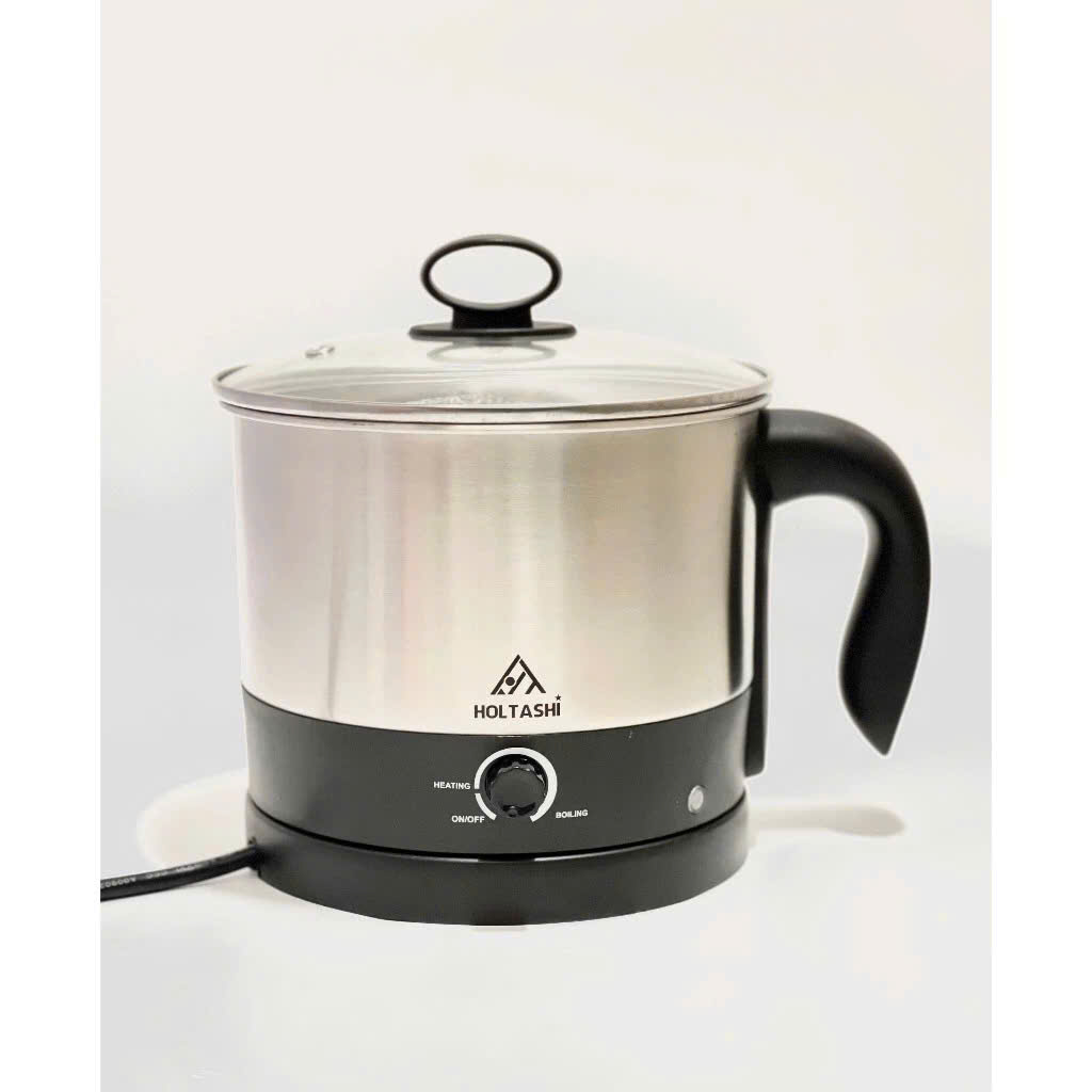 [HÀNG MỚI]  NỒI LẨU MINI ĐA NĂNG INOX HOLTASHI EKJ-326 ĐẾ RỜI 1,2L (Nấu mì siêu tốc)
