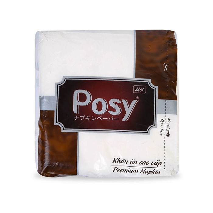 Khăn giấy vuông Posy 2 Lớp 100 miếng/túi (330x330)