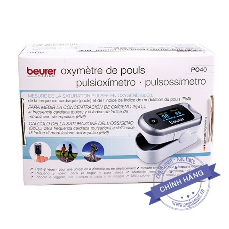 Máy đo nồng độ oxy SpO2 nhịp tim Beurer PO40 bảo hành chính hãng 2 năm bán chạy