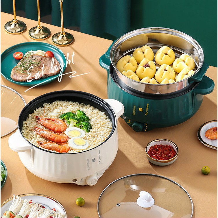 Nồi Lẩu Điện 28cm Kèm Xửng Hấp