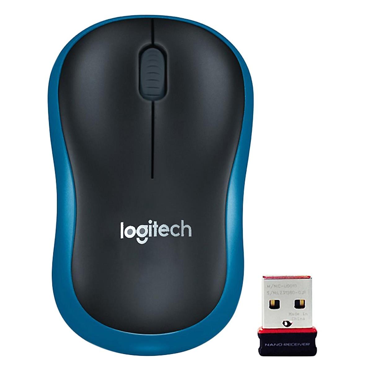 Chuột Không Dây Logitech M185 (Xanh) - Hàng Chính Hãng