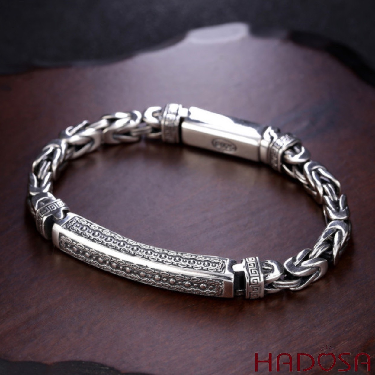 Men's premium silver bracelet 18cm x 5mm