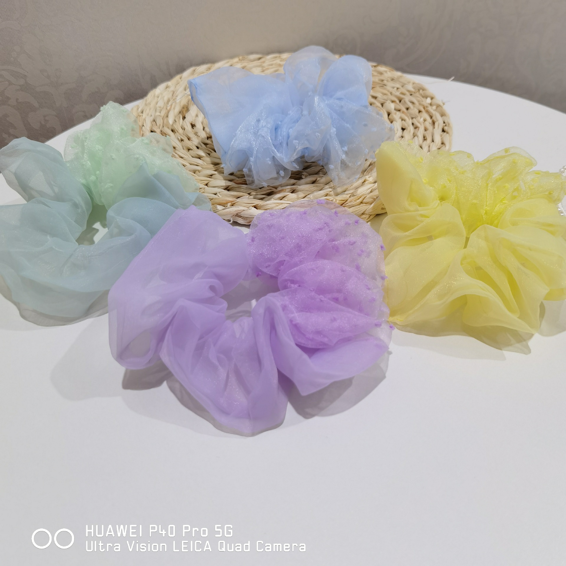 [HCM]Cột Tóc Bèo Scrunchies To Vải Voan Siêu Hot