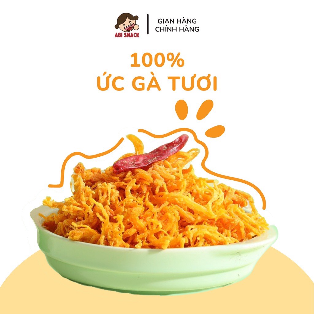 Khô gà cay bơ tỏi xé sợi Abi