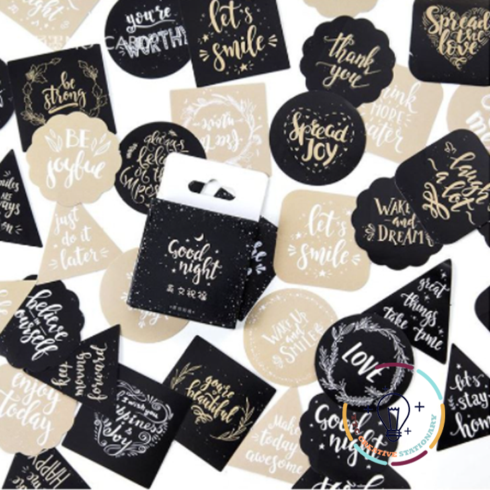 Hộp Miếng Dán Sticker Trang Trí Nhiều Mẫu Lựa Chọn