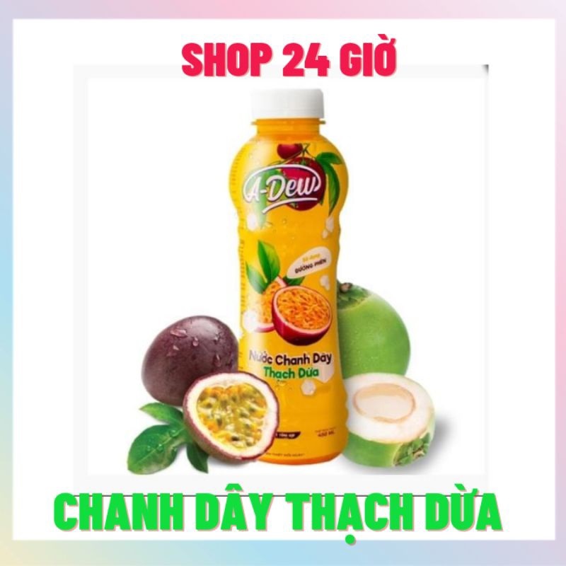 Nước Chanh Dây Thạch Dừa A dew 1 Lốc 6 Chai