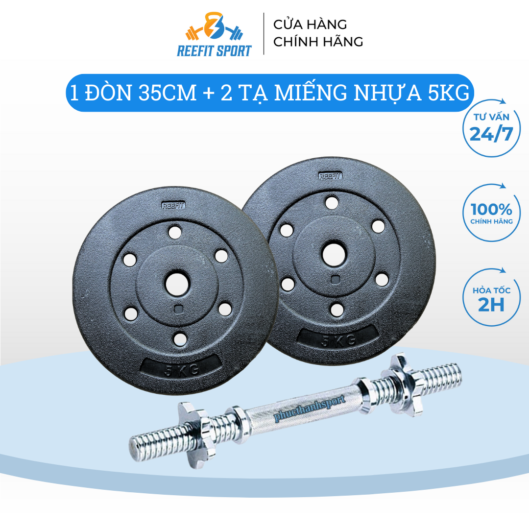BỘ TẠ THÁO LẮP 13KG (2 MIẾNG NHỰA 5kg)