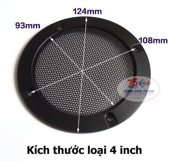 Màng lưới bảo vệ loa từ 3 inch đến 10 inch ( MÀU ĐEN) - Màng loa, lưới loa, bọc loa