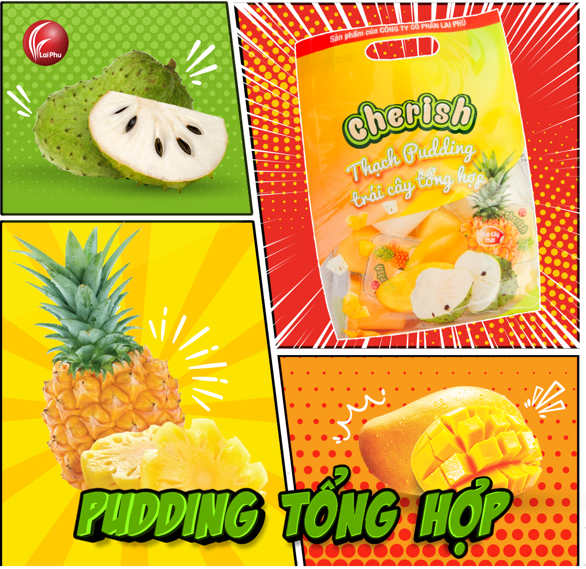 Thạch Pudding Cherish Vị Tổng Hợp 405G