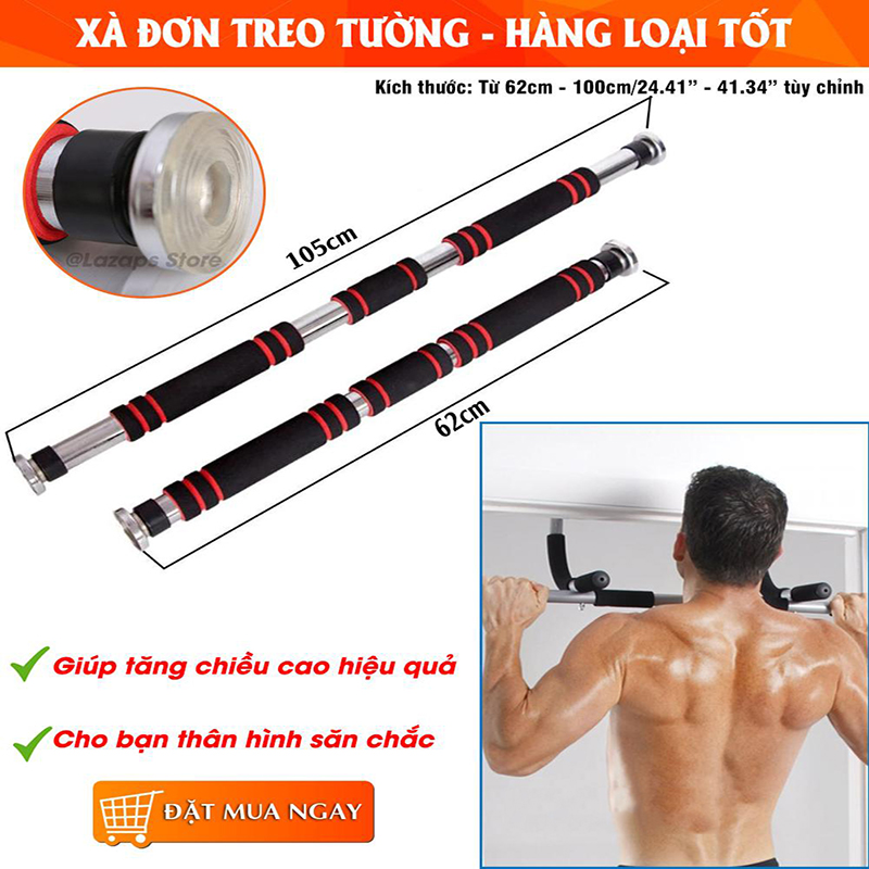 Sà Đơn Gắn Cửa, Chịu Lực 300kg - Xà Đơn Treo Tường Thông Minh loại dài phù hợp với tất cả loại cửa- Xà đơn treo tường gắn cửa cao cấp thiết kế nhỏ gọn không cần khoan đục