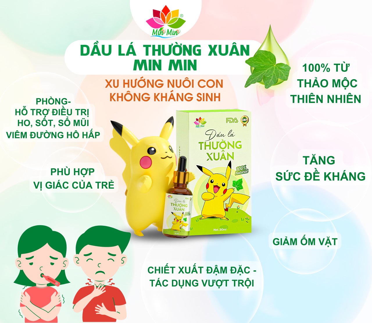dầu lá thường xuân MinMin