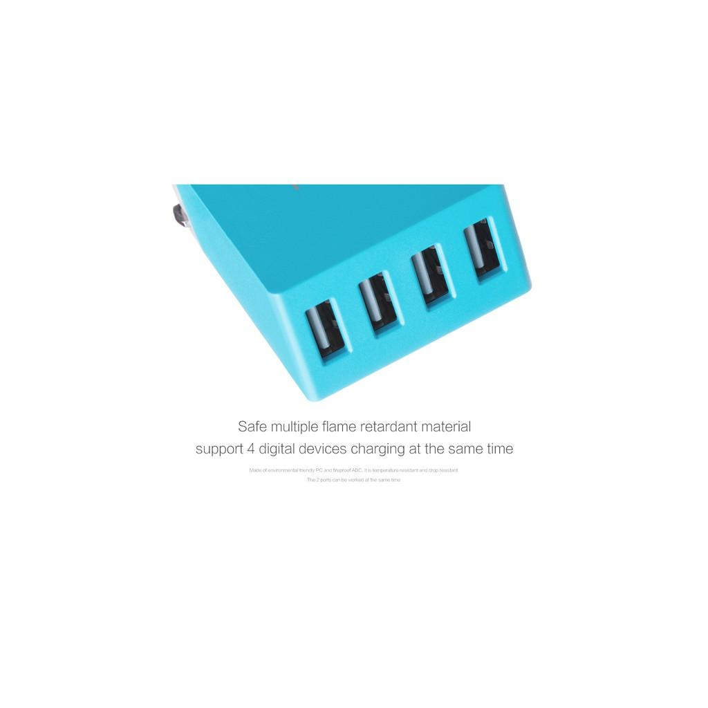 CỐC SẠC RECCI CUBE 4 CỔNG USB CHUẨN 2A