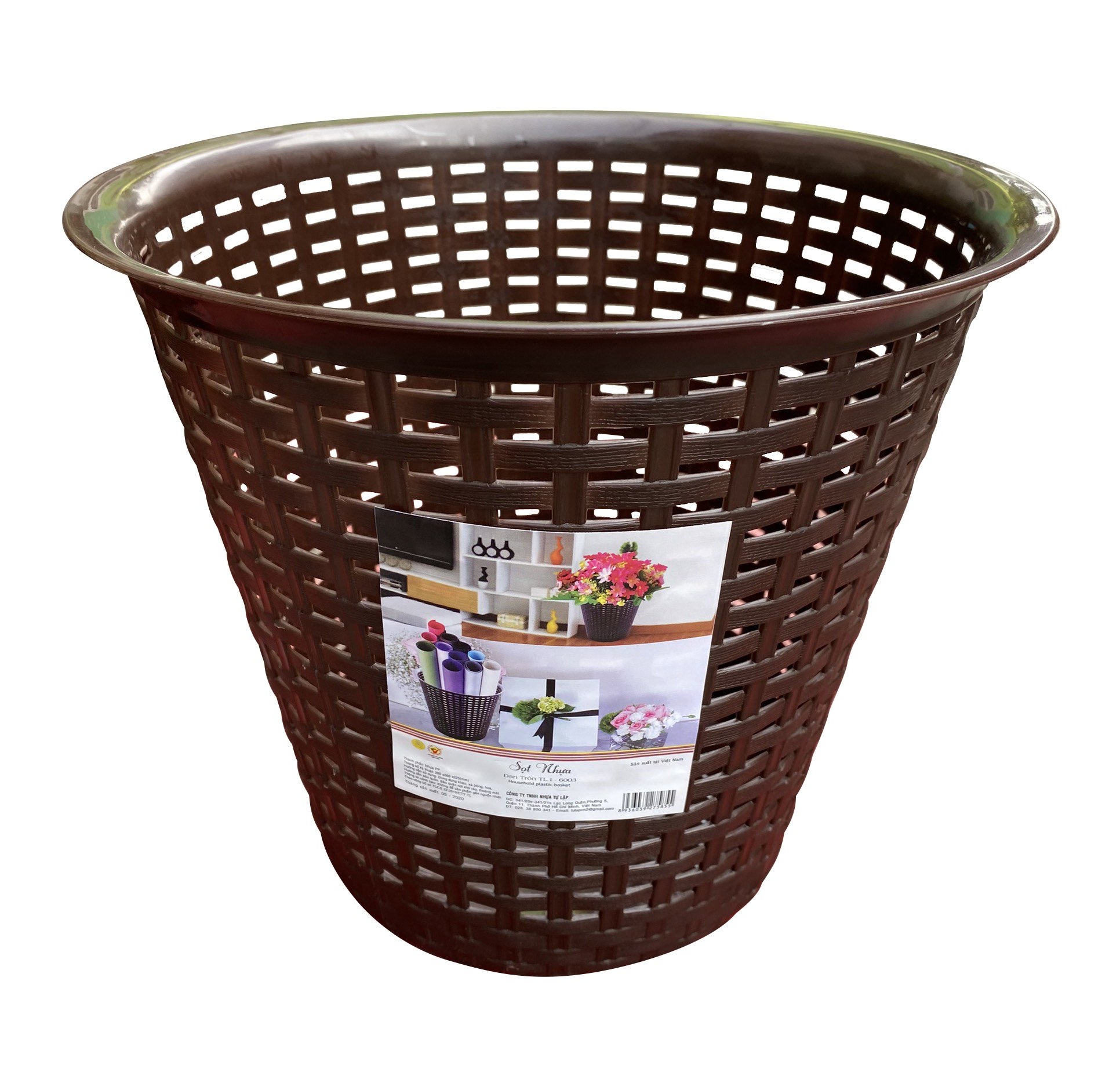 Sọt đựng đồ nhựa đan tròn TỰ LẬP TL1-6003 - 26cm