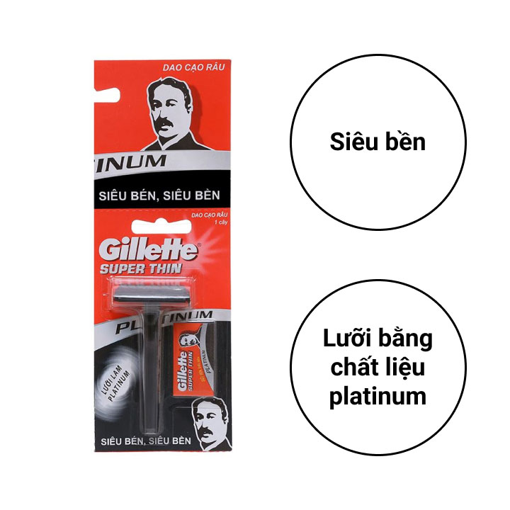 Dao cạo lưỡi lam Gillette Super Thin Click Er-80 - Vỉ 1 cái