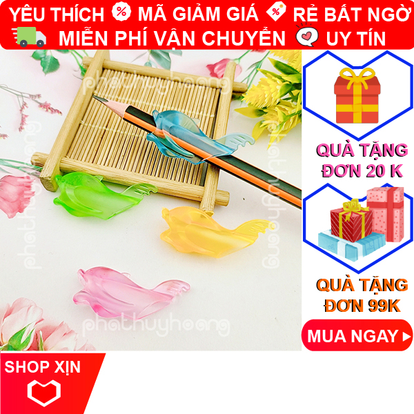 Bộ 4 đệm bút tập viết cá heo cho bé, đệm tay cầm bút cho bé