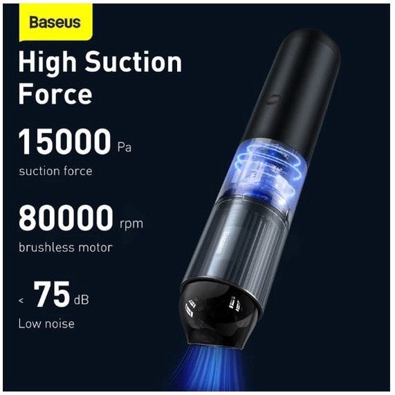 Máy hút bụi Baseus cầm tay A3 Car Vacuum Cleaner (15000pa, 135W, Vacuum Portable Cleaner)