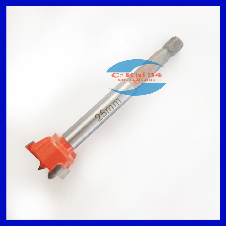 Mũi khoan gỗ khoét gỗ lỗ tròn đường kính 15 - 35mm chuôi lục giác cho máy khoan, máy bắn vít