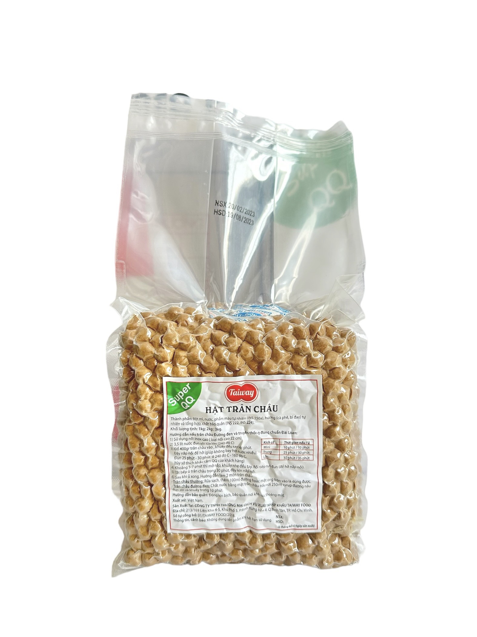[SALE DATE THÁNG 3] Trân châu đen 2kg hiệu TAIWAY [hạt dai chuẩn vị Đài Loan]