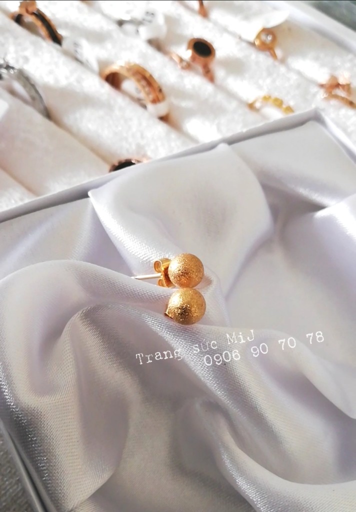 BÔNG TAI TITAN BI PHUN CÁT MẠ VÀNG