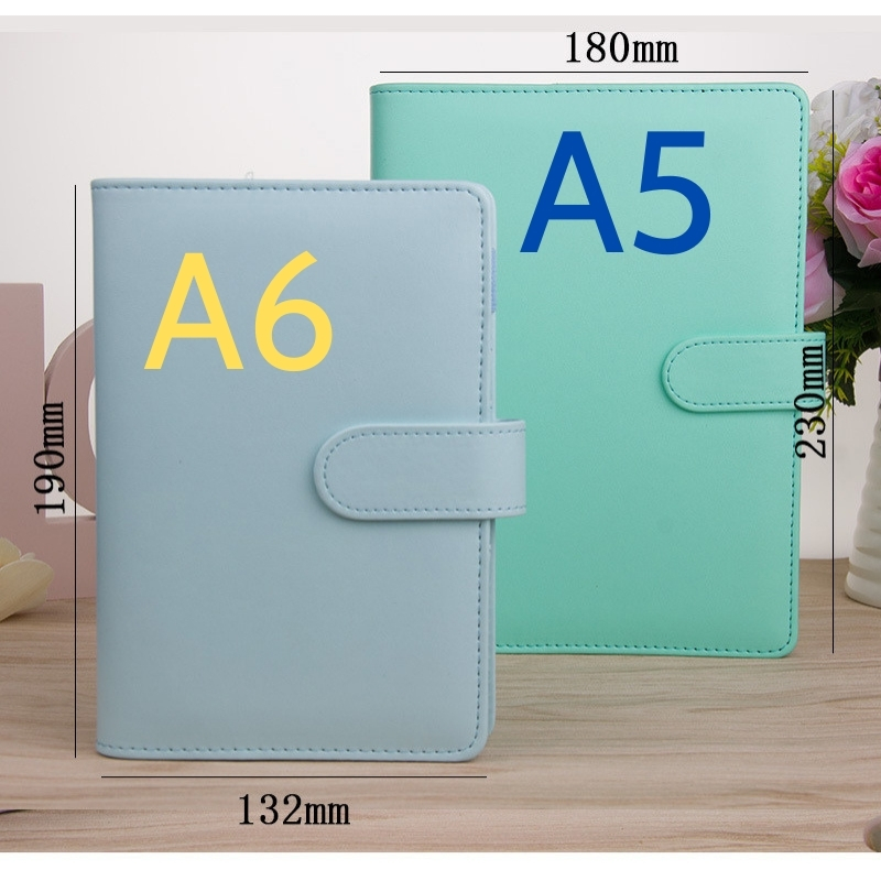 Decorme Sổ da A5, A6 bìa còng trơn planner phụ kiện văn phòng phẩm