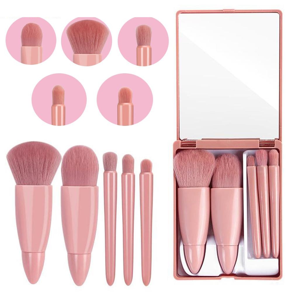 Bộ 5 món cọ trang điểm make up mini có gương