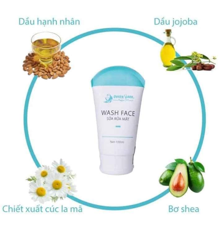 Sữa rửa mặt trắng da ngừa mụn Wash Face Q'lara