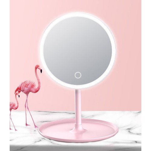 GƯƠNG TRANG ĐIỂM TRÒN ĐỂ BÀN CÓ ĐÈN LED