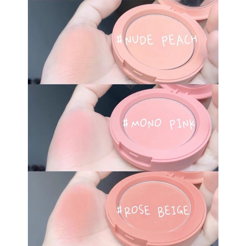 Phấn Má Hồng 3CE Mood Recipe Face Blush [Nude Peach- Mono Pink- Rose Beige]
