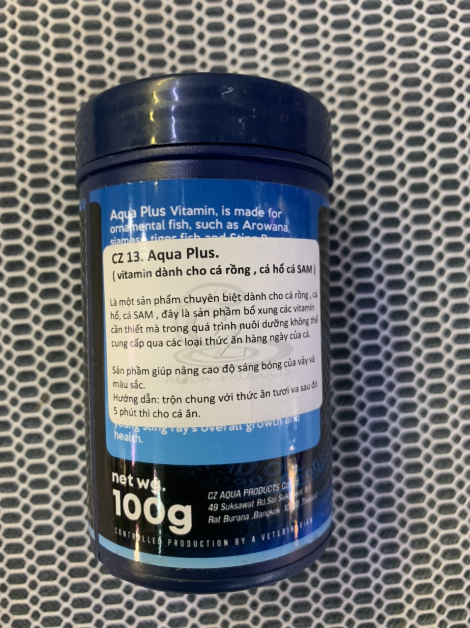 AQUA PLUS VITAMIN CHO CÁ RỒG CÁ HỔ CÁ SAM THÁI LAN 100G