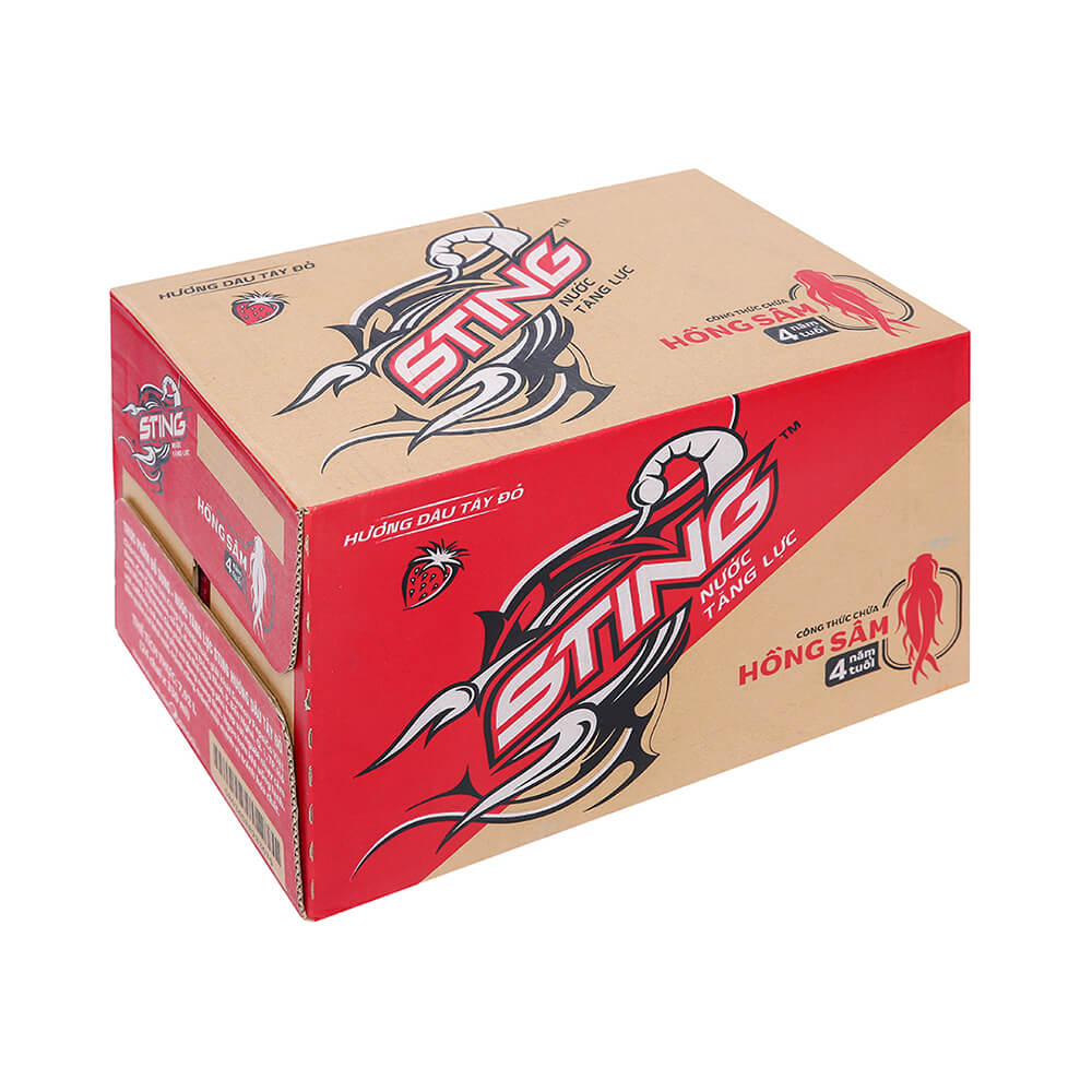 Lốc 6 Lon Nước Tăng Lực Sting Lon 330ml