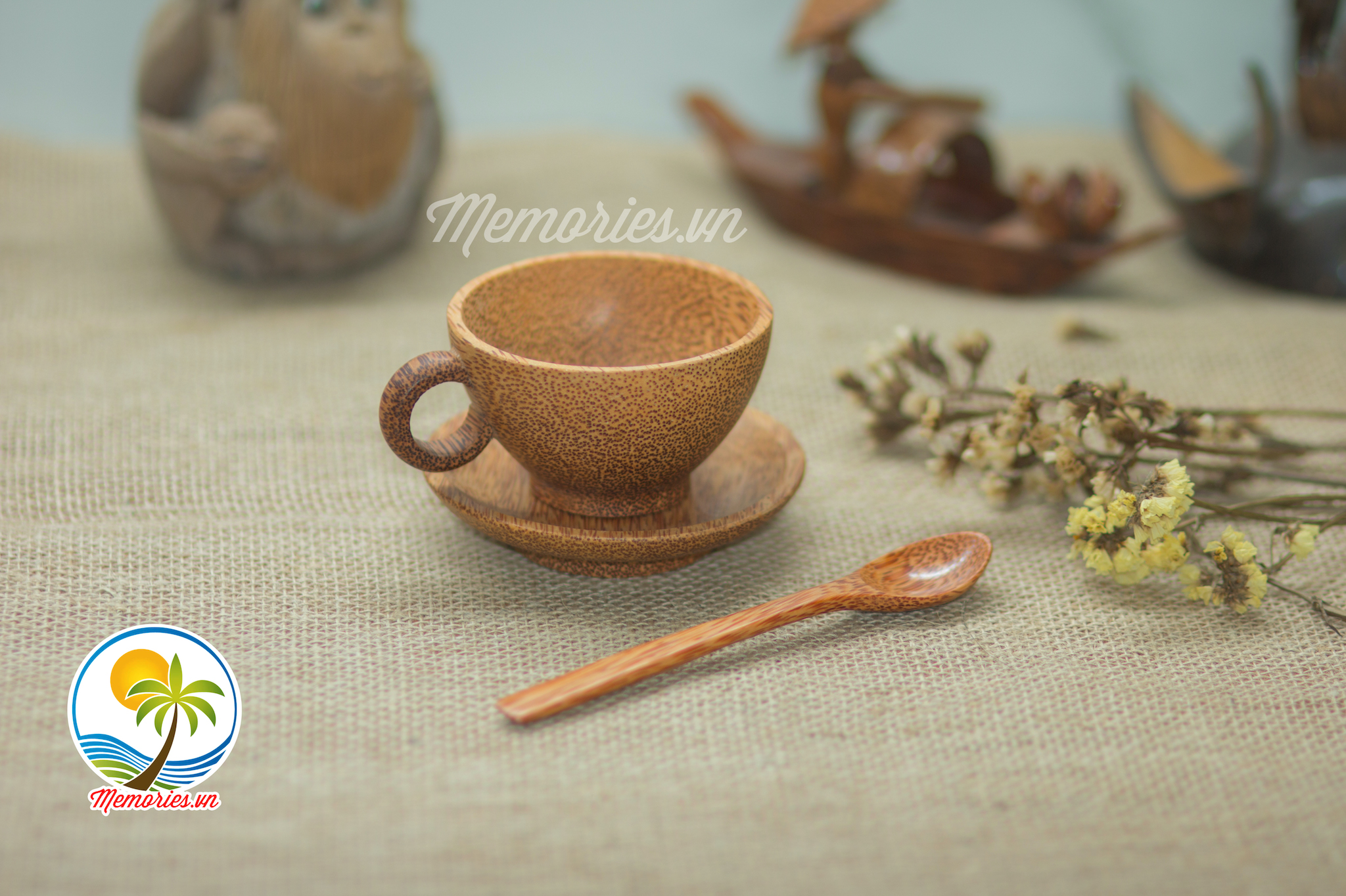 Bộ Ly, Tách Cafe Làm Từ Gỗ Dừa
