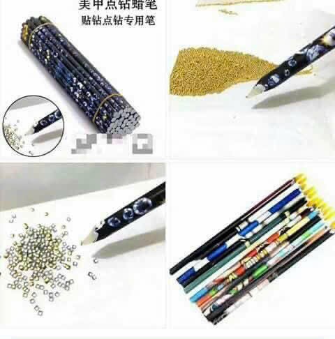 Bút sáp nến chấm đá, charm chuyên dụng làm nail