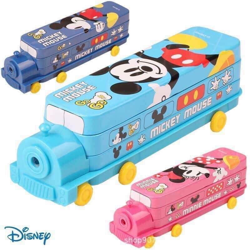 Hộp bút disney hình con tàu kèm gọt bút- hộp bút 2 tầng- gọt bút chì đa năng-đồ dùng học sinh