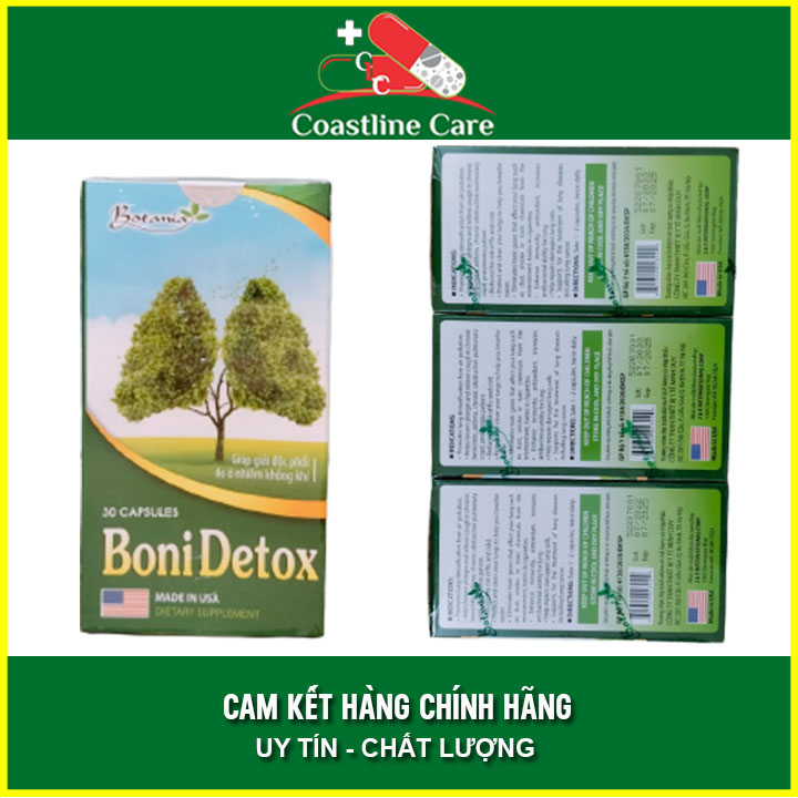 BoniDetox - Giúp Giải Độc Phổi & Ngừa Un.g T.hư Phổi (HỘP 30 VIÊN)