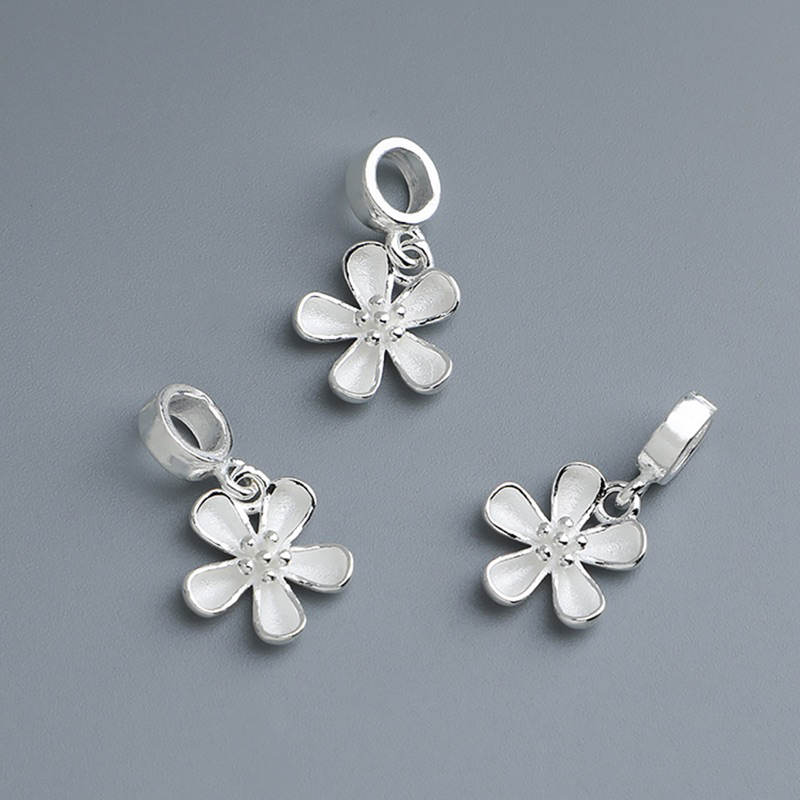 [S925] Charm bạc treo bông hoa - MH165