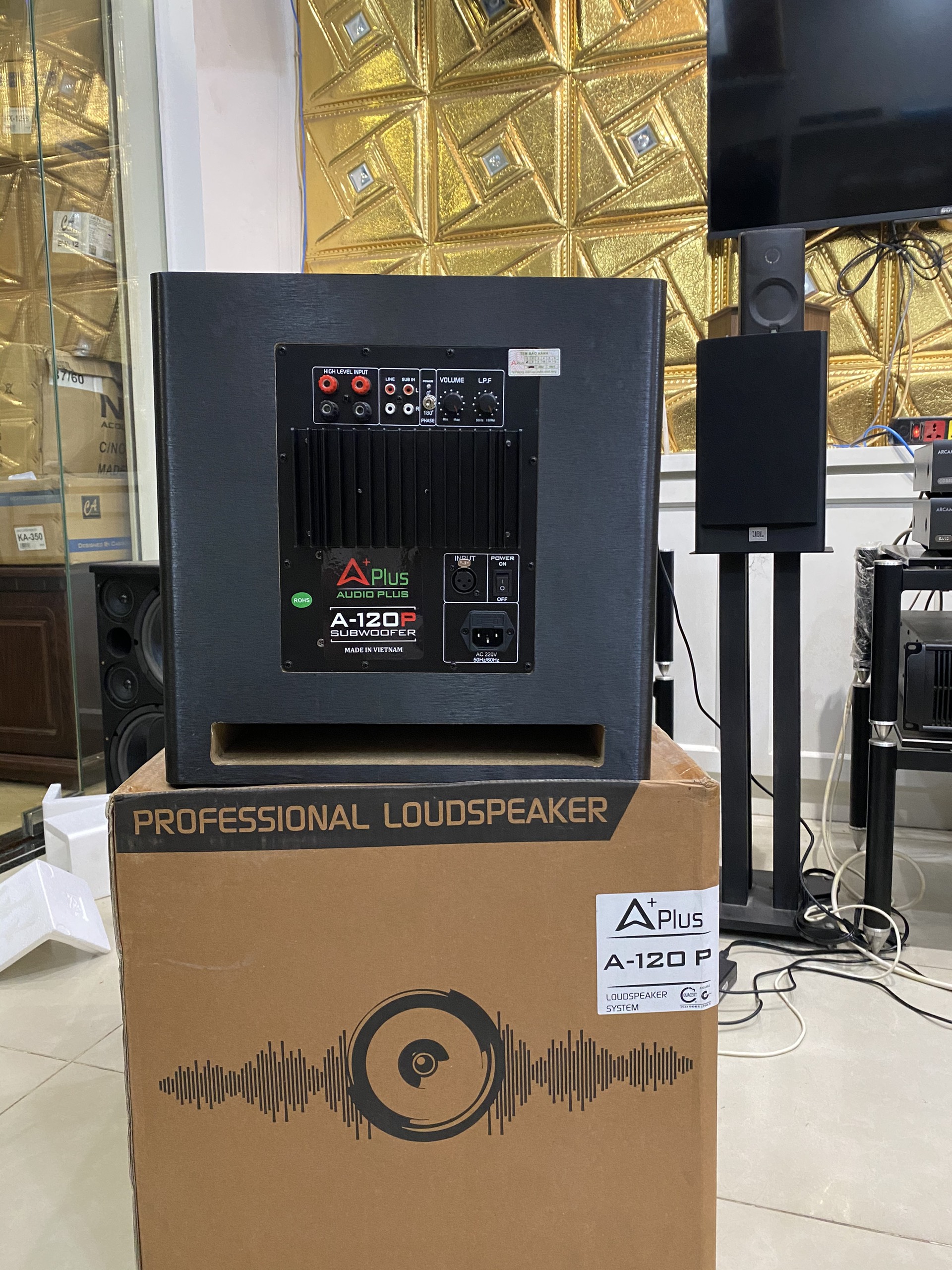 Loa Sub Điện Bass 3 Tấc Aplus A 120P